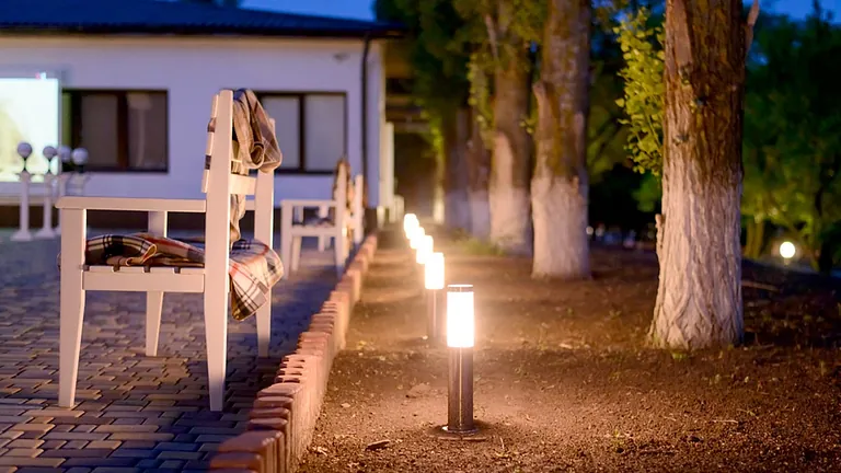 Garden lights that has been wired up